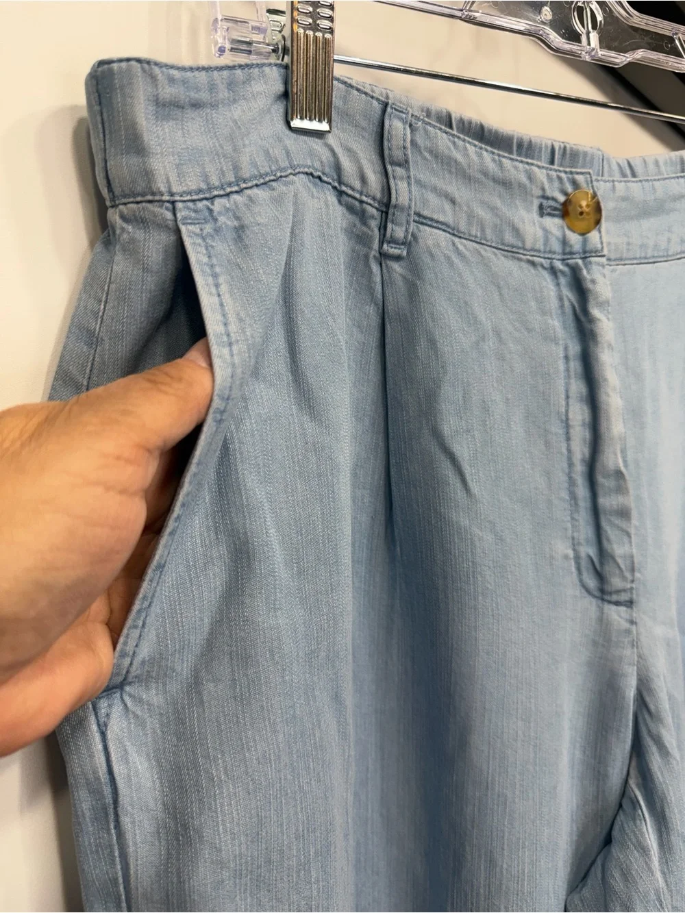 J. Jill Light Blue Wide-Leg Jeans - Picture 3 of 9